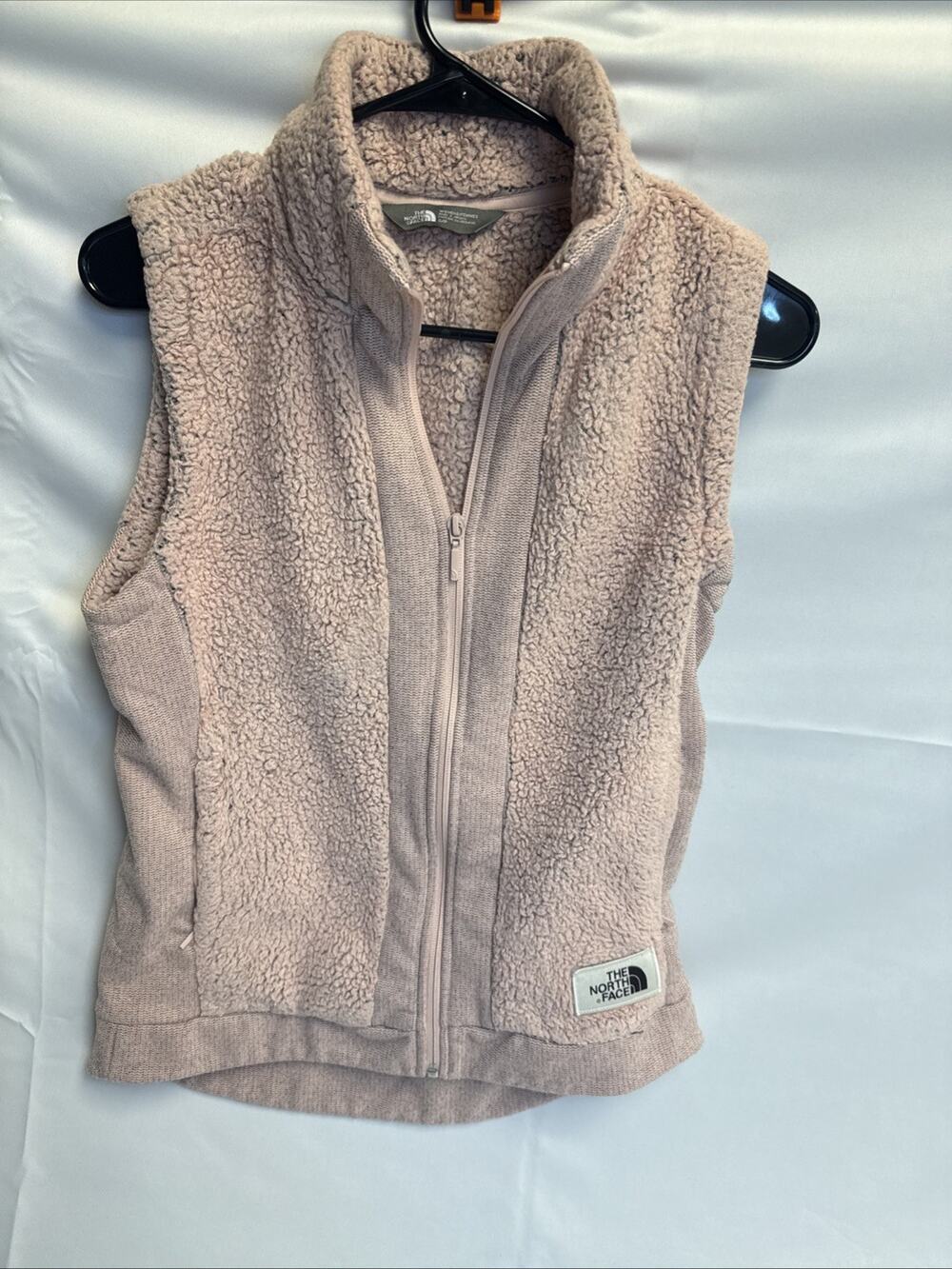 The North Face Women’s Sherpa Fleece Full Zip Vest Blush Pink Size Small S